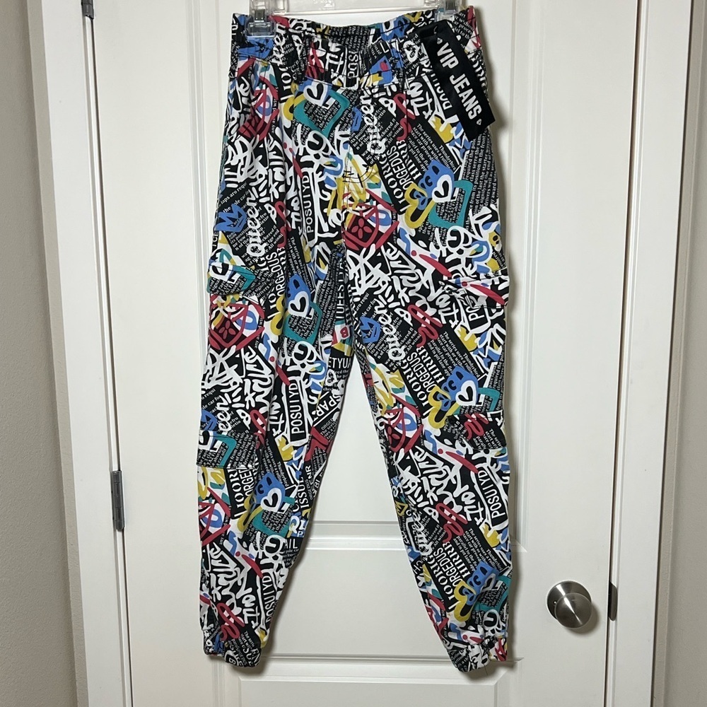Wild Grafitti V.I.P. Jeans 90s Jogger Pants Size 9/29 - Picture 6 of 6